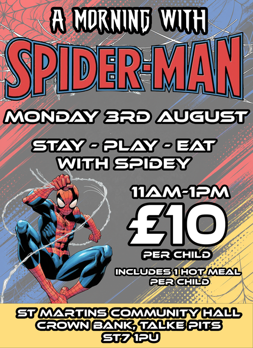 A Morning with Mirabel & Spider-Man Monday 3rd August 11am - 1pm